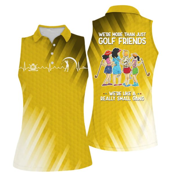 Golf Friends Nice Shot Team Muticolor Sleeveless Women Polo Shirt For Ladies, Golf Shirt