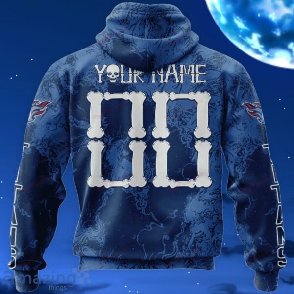 Custom Name Tennessee Titans NFL 3D Hoodie, Skull Halloween Gift For Fan