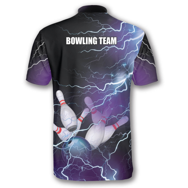 Bowling Strike Thunder Lightning Custom Bowling Jerseys for Men, Uniform Shirt for Bowling Team